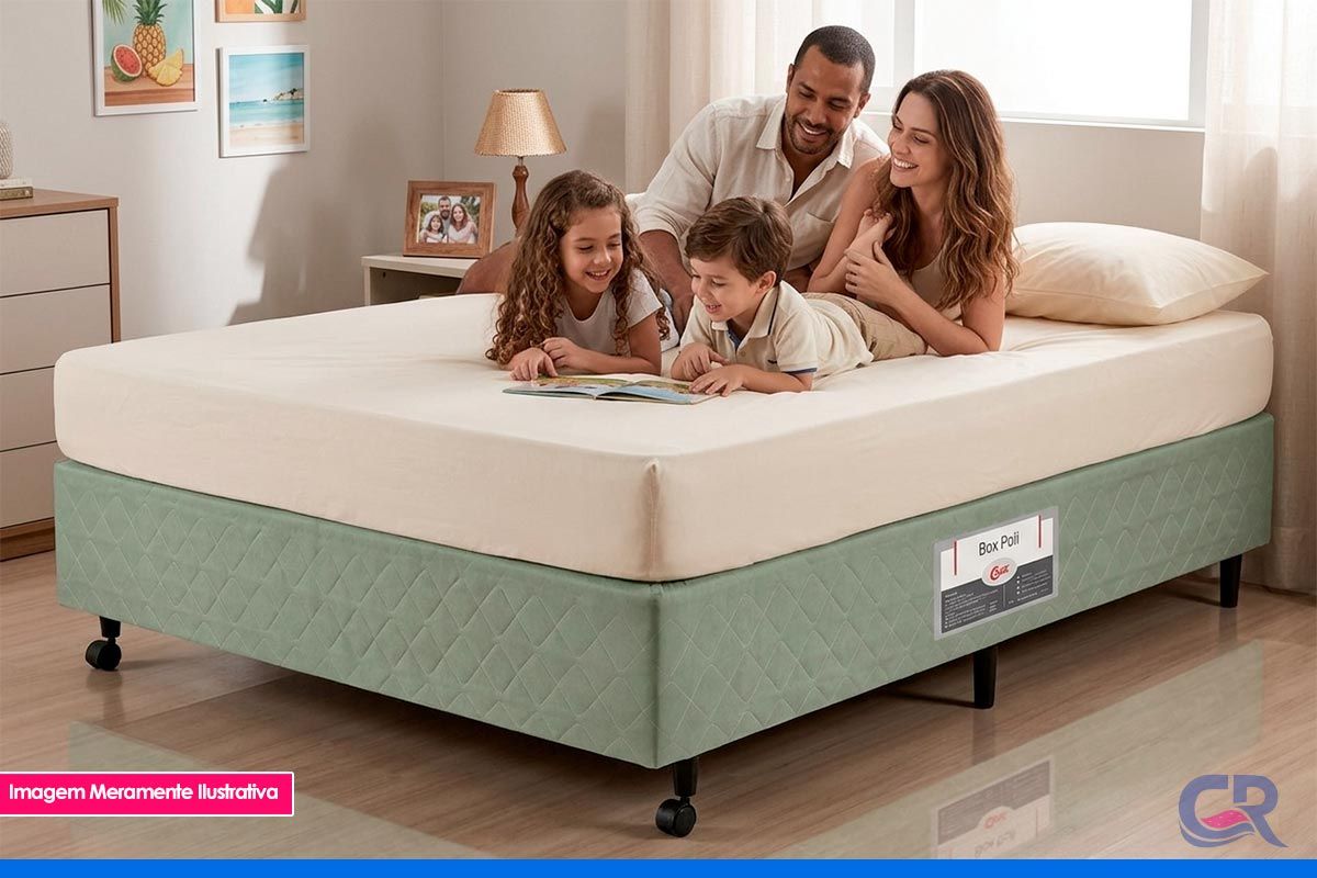 Cama Box Castor Poli Green Cama Box Castor Poli Green
