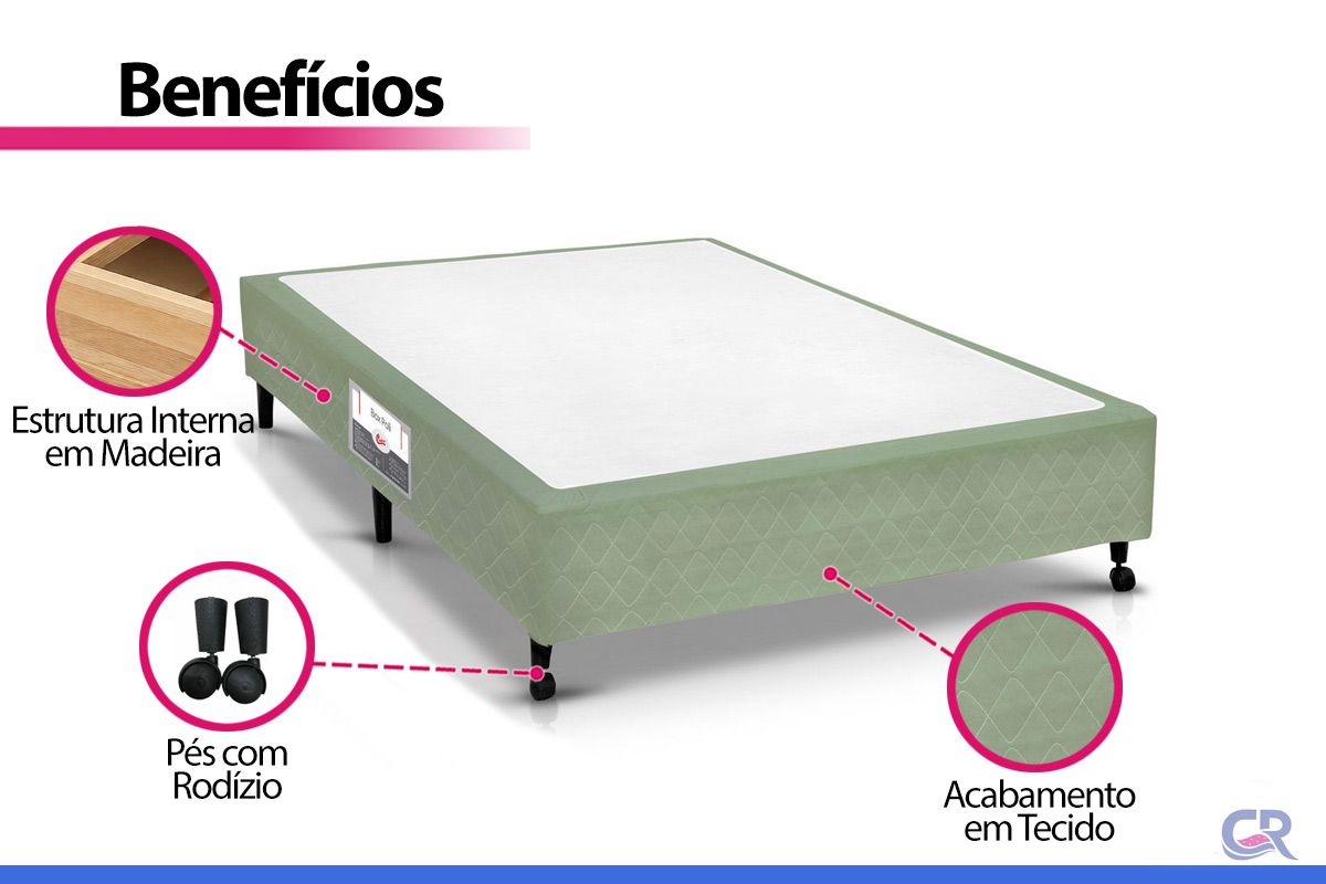 Cama Box Castor Poli Green Cama Box Castor Poli Green