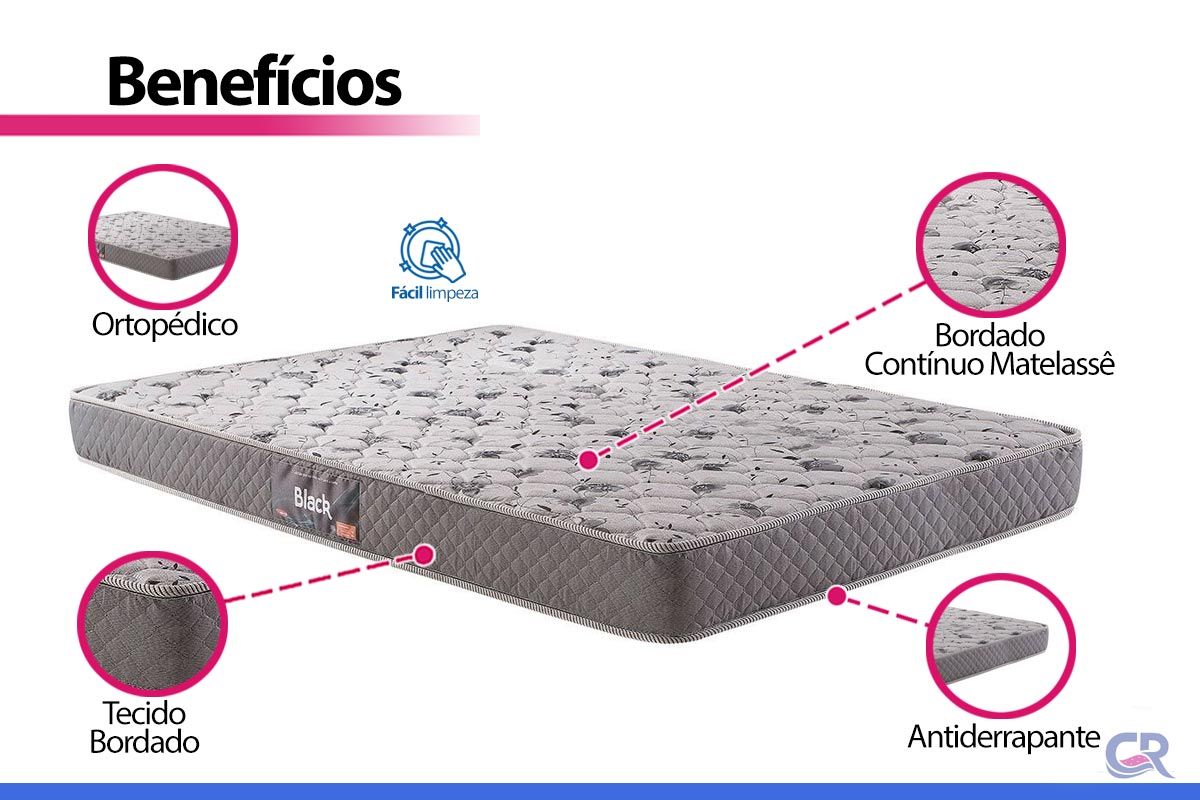 Colchão Ortopédico Herval D65 Black Colchão Ortopédico Herval D65 Black