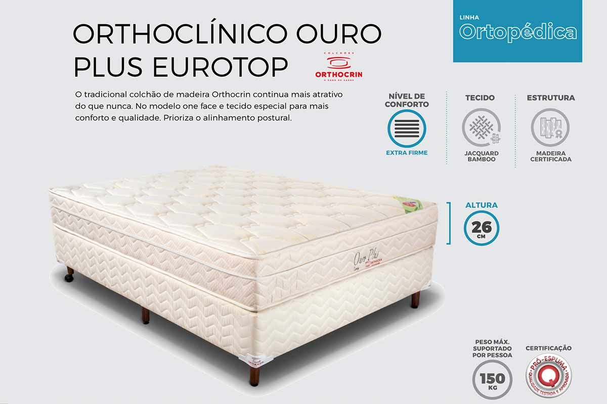 Colchão Ortopédico Orthocrin Ouro Plus Colchão Ortopédico Orthocrin Ouro Plus