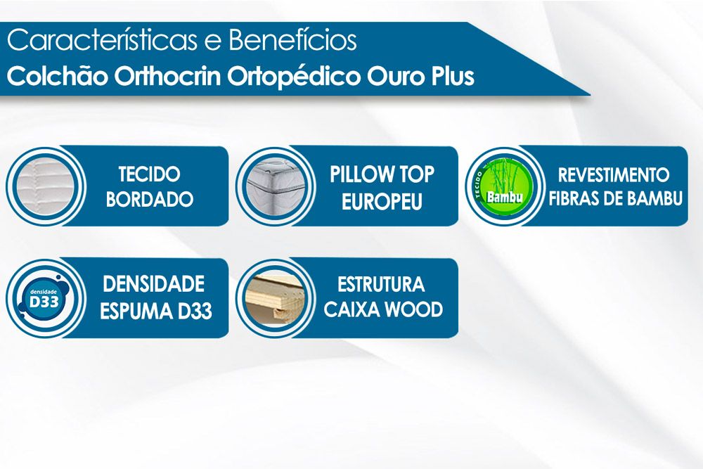 Colchão Ortopédico Orthocrin Ouro Plus Colchão Ortopédico Orthocrin Ouro Plus