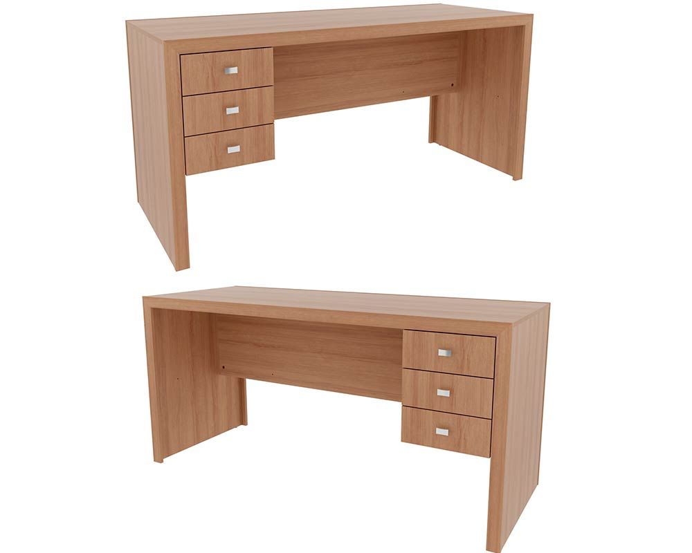 Mesa de Escritório ME4113 c/3 Gavs Tecno Mobili Mesa de Escritório ME4113 c/3 Gavs Tecno Mobili