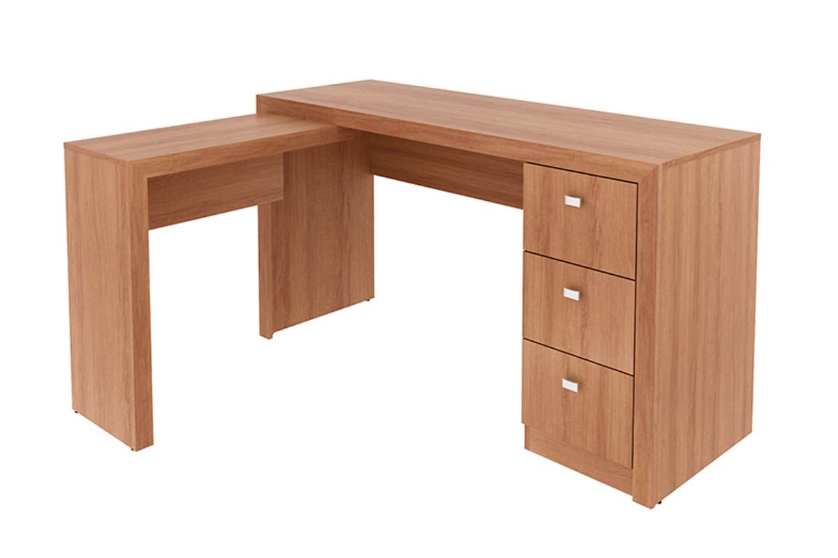 Mesa de Escritório Canto ME4101 c/3 Gavetas Tecno Mobili