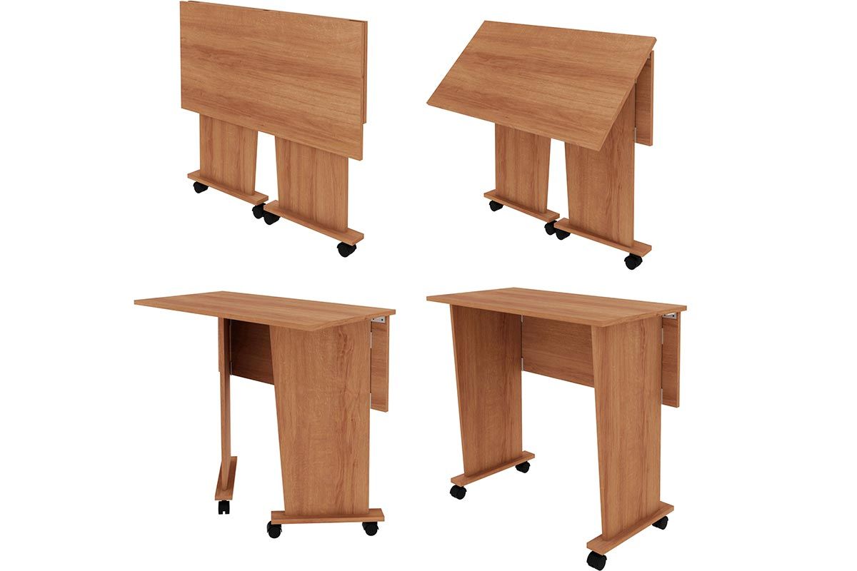 Mesa Multiuso Escritório Dobrável ME4117 c/Rodízios - Tecno Mobili