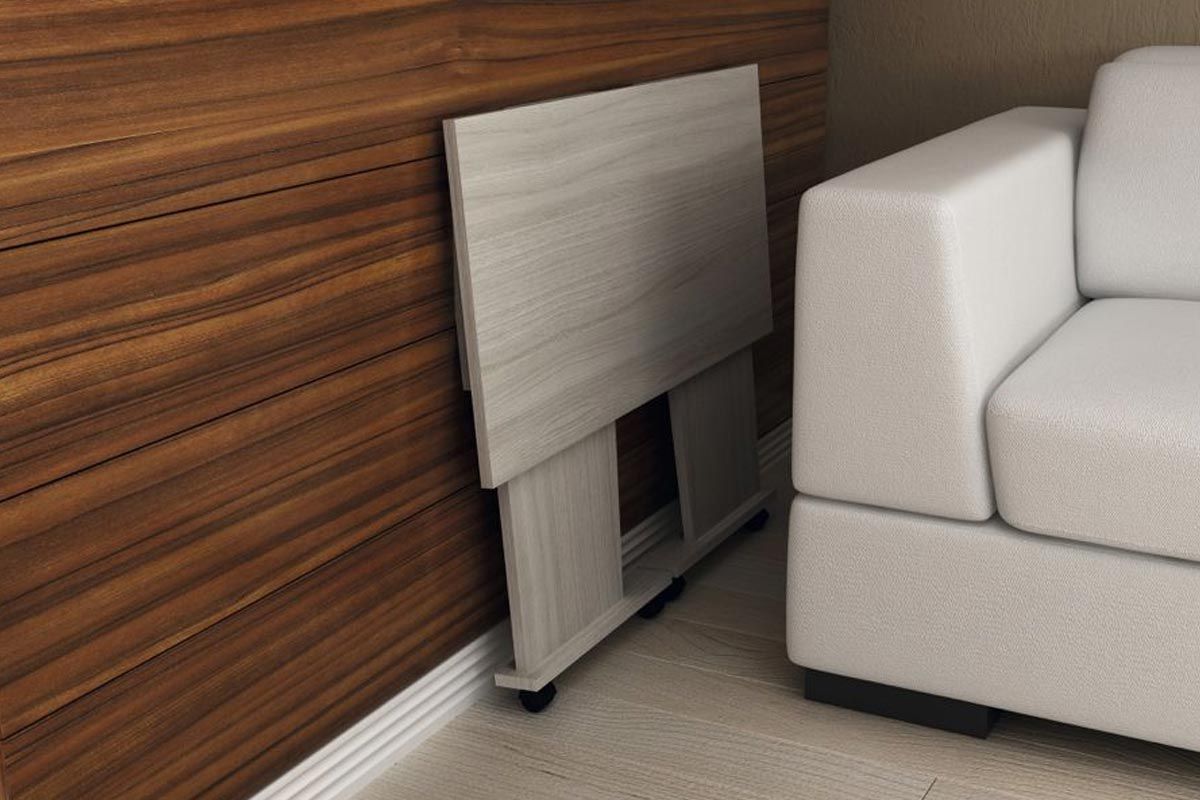 Mesa Multiuso Escritório Dobrável ME4117 c/Rodízios - Tecno Mobili