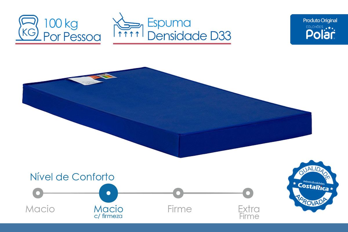 Colchão Hospitalar Polar D33 Cristal Impermeável
