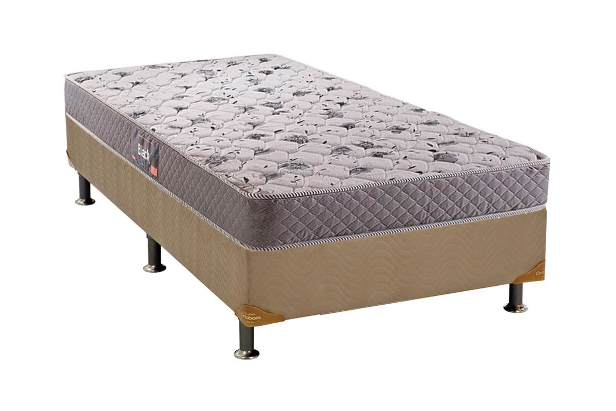 Cama Box CRC +Colchão Ortopédico Black Herval