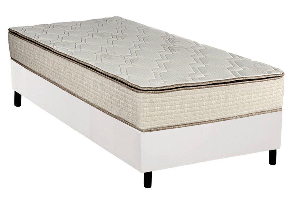 Cama Box CRC +Colchão Molas Montreal Luckspuma