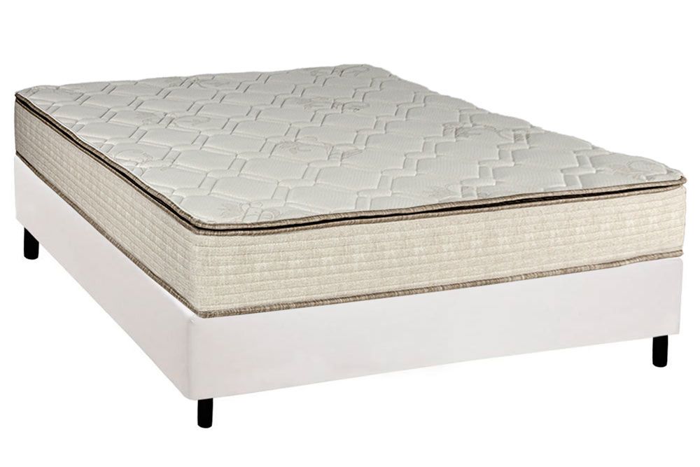 Cama Box CRC +Colchão Molas Montreal Luckspuma