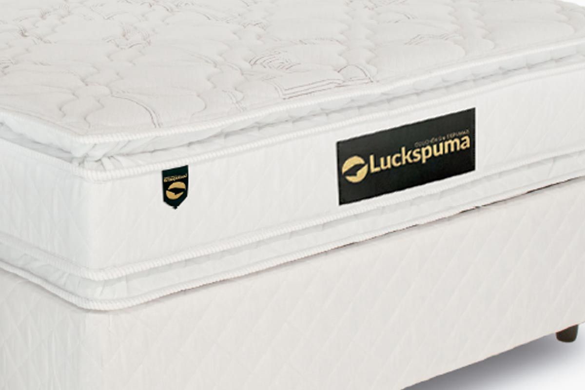 Cama Box CRC +Colchão Molas Satisfaction Luckspuma