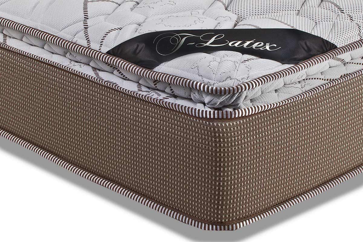 Cama Box CRC +Colchão Molas Platinum Luckspuma