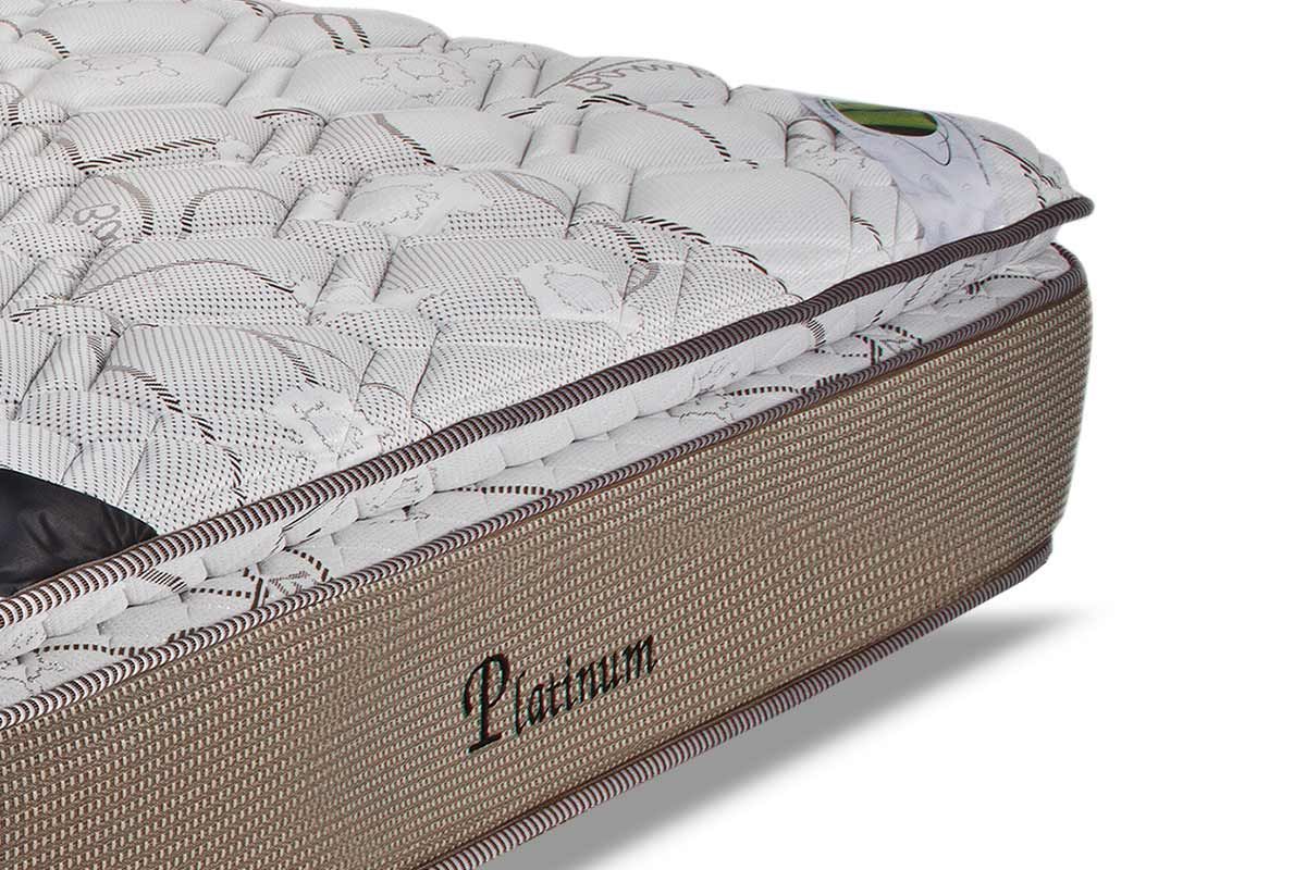 Cama Box CRC +Colchão Molas Platinum Luckspuma