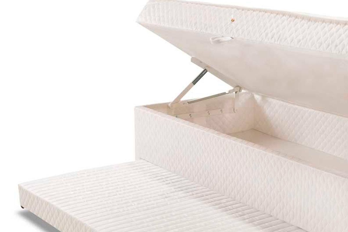 Cama Baú c/Aux Conjugado c/Colchão Evolution Herval Cama Baú c/Aux Conjugado c/Colchão Evolution Herval