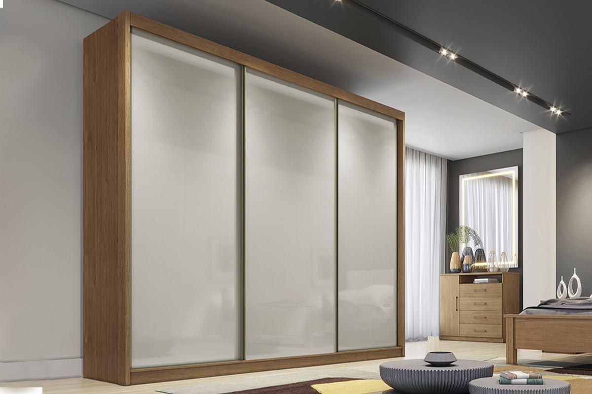 Guarda Roupa Casal 3 Portas Correr 6Gavs Diamond/Londres N. Horizonte