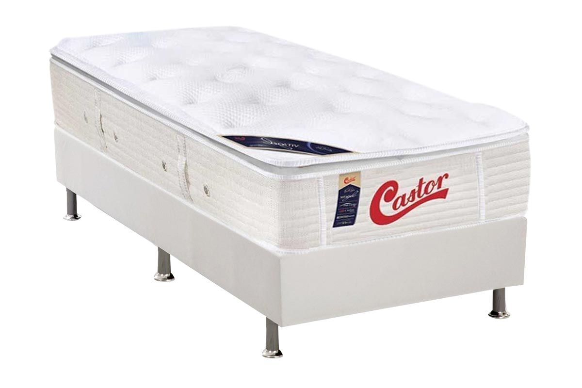 Cama Box CRC +Colchão Molas Vitagel SLX Castor