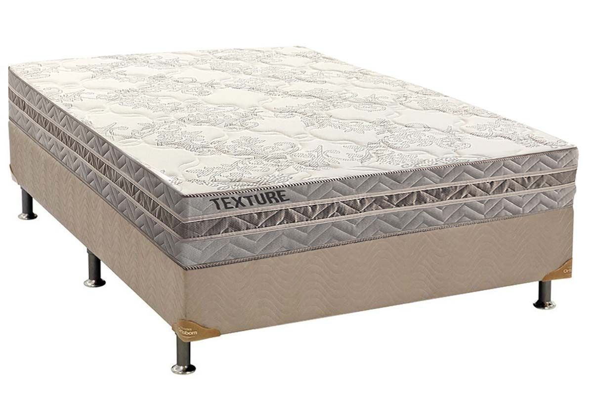 Cama Box CRC +Colchão Molas Texture Paropas