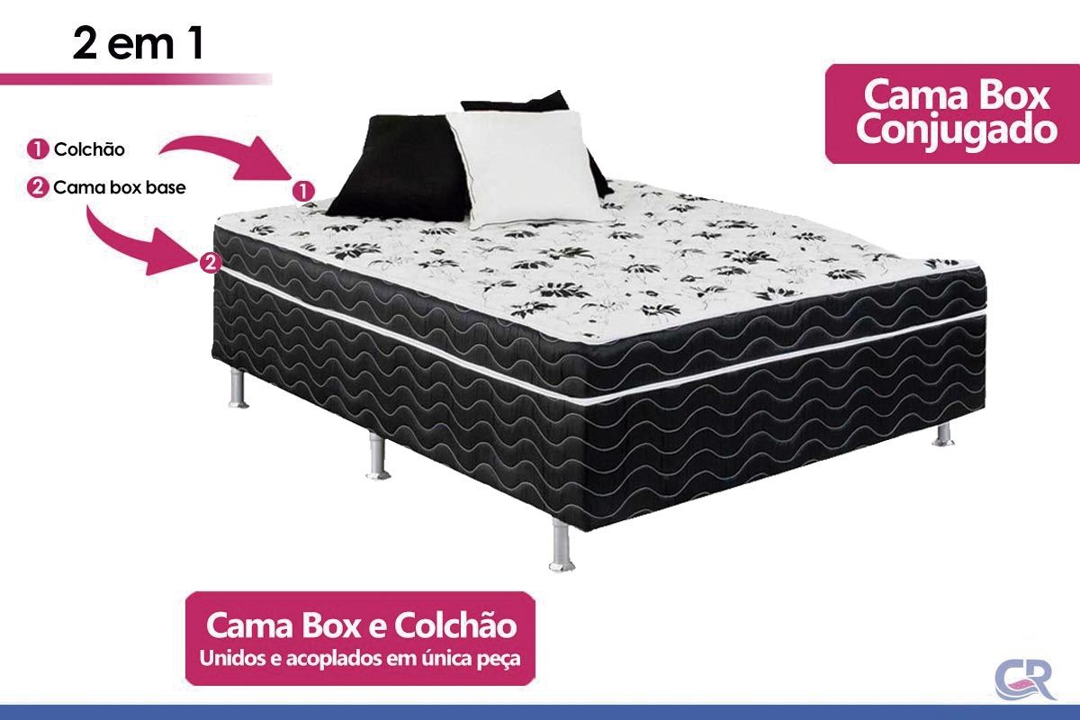 Cama Box Conjugado c/Colchão Union Ortobom