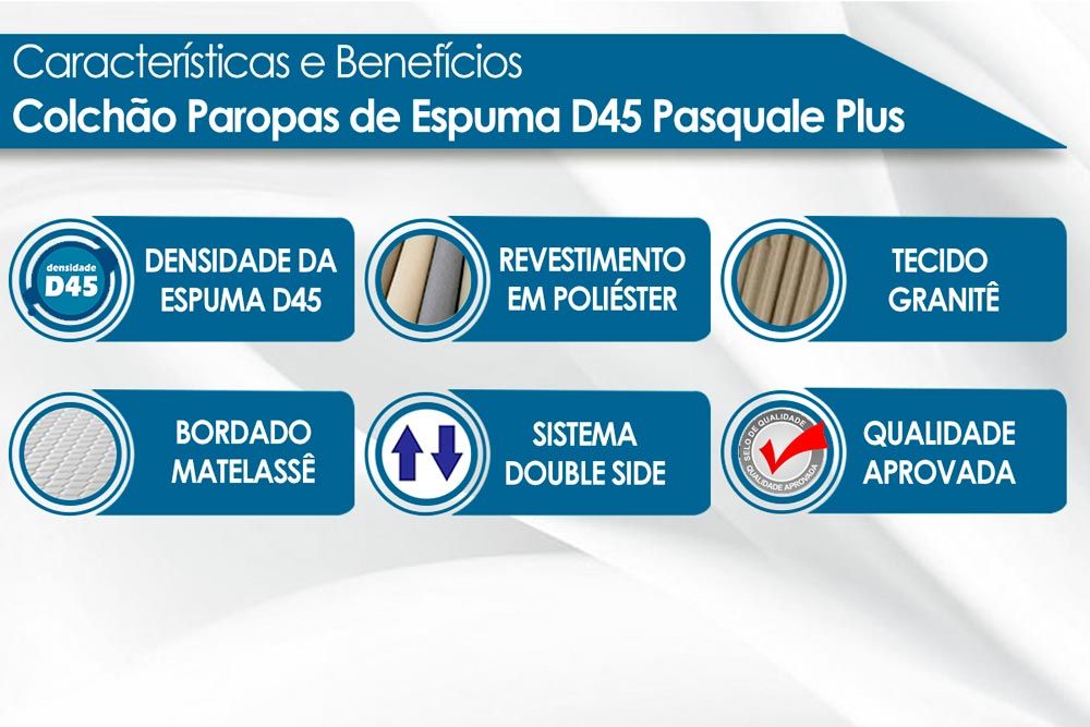 Colchão D45 Paropas Pasquale Plus Gray