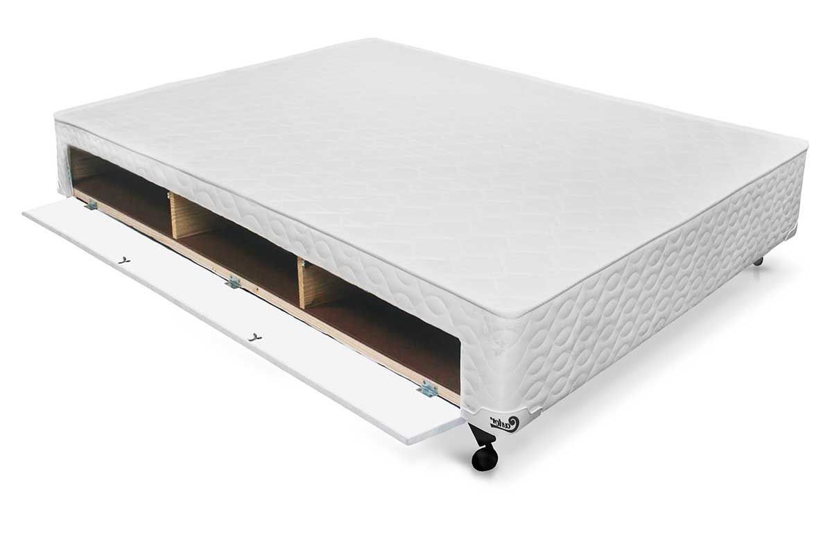 Cama Box Closet Castor Poli Tecido WhiteCasal - 138x188x27 Cama Box Closet Castor Poli Tecido WhiteCasal - 138x188x27