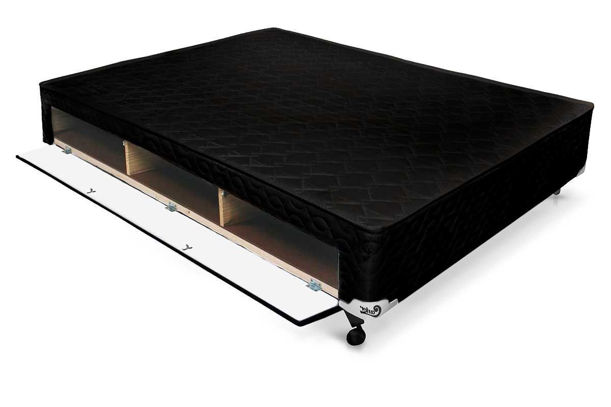 Cama Box Closet Castor Poli Tecido Black