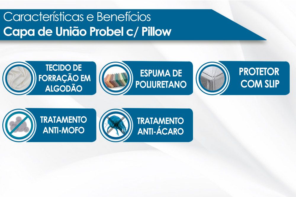 Capa Uniao Junção Colchão Hotelaria Plush Probel Capa Uniao Junção Colchão Hotelaria Plush Probel