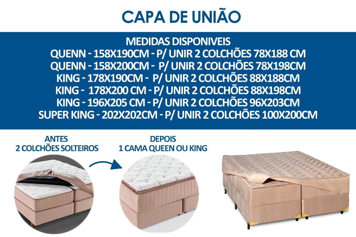 Capa Uniao Junção Colchão Hotelaria Plush Probel