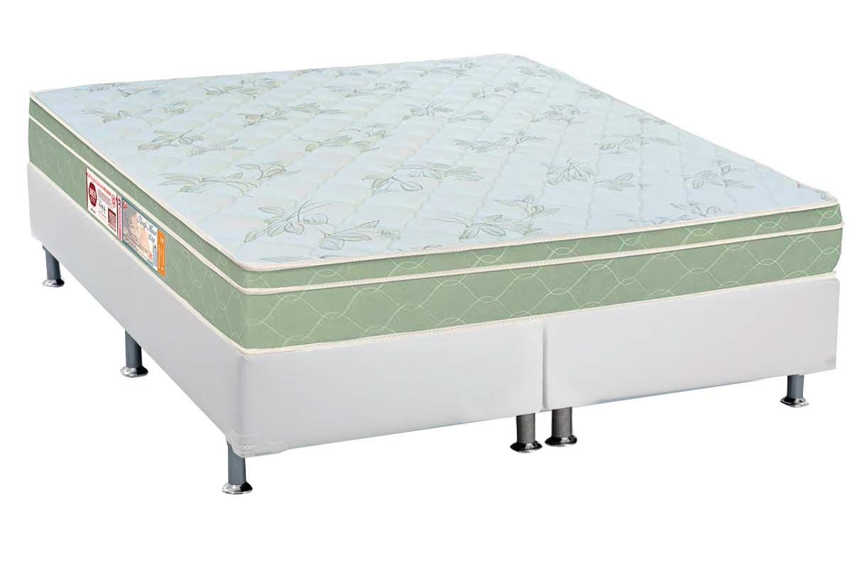 Cama Box CRC +Colchão Espuma D33 Sleep Max Castor