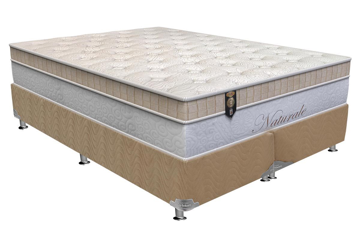 Cama Box CRC +Colchão Molas Naturale Orthoflex