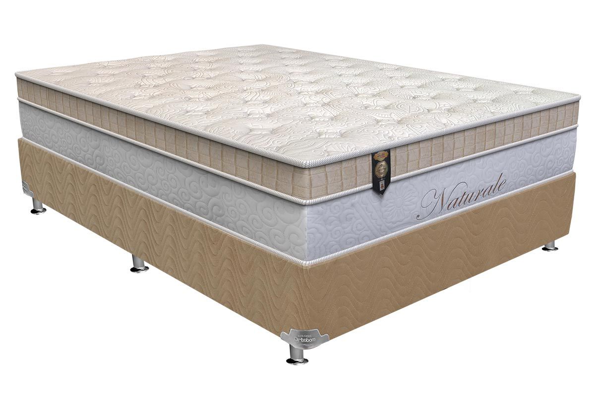 Cama Box CRC +Colchão Molas Naturale Orthoflex