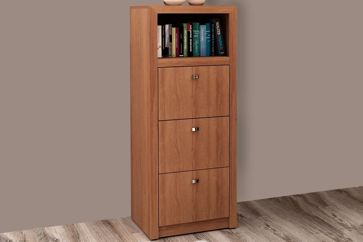 Arquivo de Escritório ME4118 c/3 Gavetas e 1 Nicho - Tecno Mobili Arquivo de Escritório ME4118 c/3 Gavetas e 1 Nicho - Tecno Mobili
