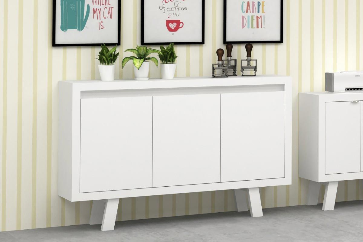 Balcão de Escritório ME4120 c/3 Portas - Tecno Mobili Balcão de Escritório ME4120 c/3 Portas - Tecno Mobili