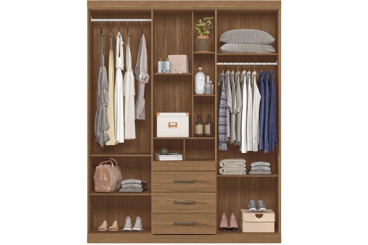 Guarda Roupa Solteiro 5 Portas e 3 Gavetas Havana Star 5.3 S. Andirá Guarda Roupa Solteiro 5 Portas e 3 Gavetas Havana Star 5.3 S. Andirá