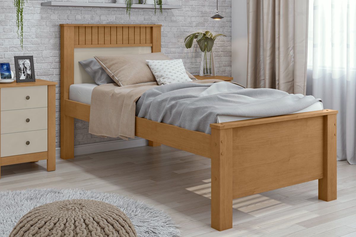 Cama Solteiro Athenas LopasAMENDOA CLEAN/OFF WHITE Cama Solteiro Athenas LopasAMENDOA CLEAN/OFF WHITE