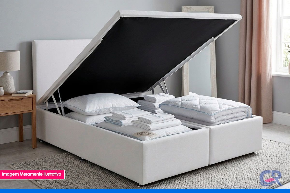 Cama Box Baú Ortobom Light Physical Corano White Cama Box Baú Ortobom Light Physical Corano White