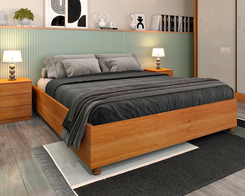 Cama de Casal Mônaco TcilCinamomo Cama de Casal Mônaco TcilCinamomo