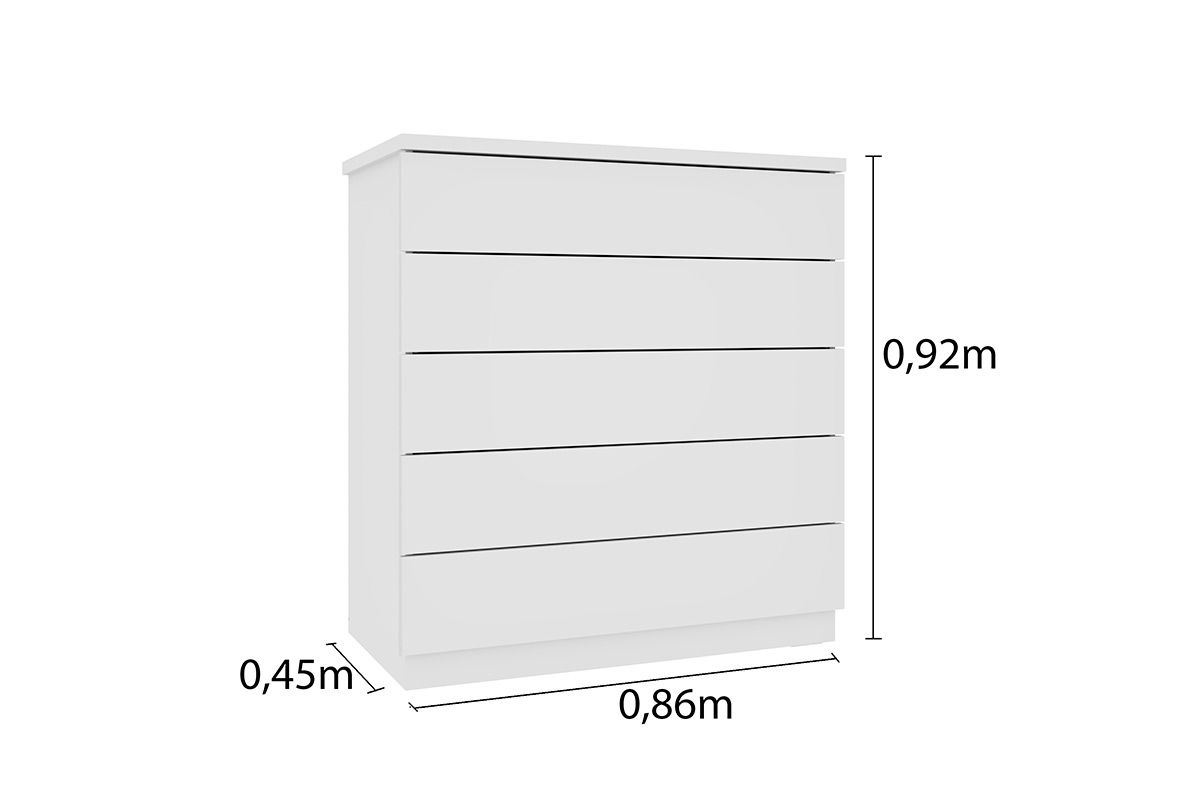 Cômoda Premium c/5 Gavetas Tcil