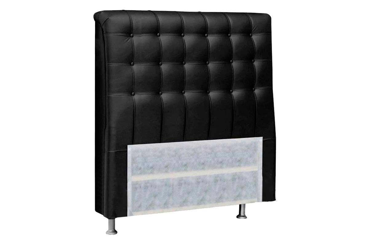 Cabeceira Box Estofada Simbal DamaSolteiro - Corano Preto