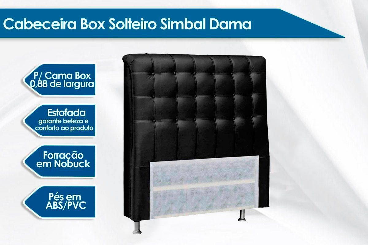 Cabeceira Box Estofada Simbal Dama Cabeceira Box Estofada Simbal Dama