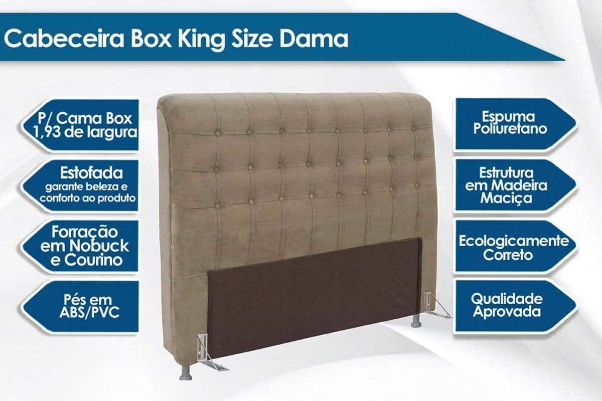 Cabeceira Box Estofada Simbal Dama