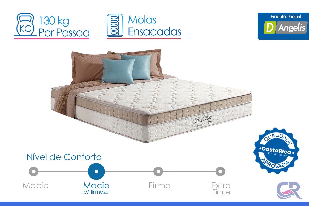 Colchão Molas Superlastic Anjos King Best Colchão Molas Superlastic Anjos King Best