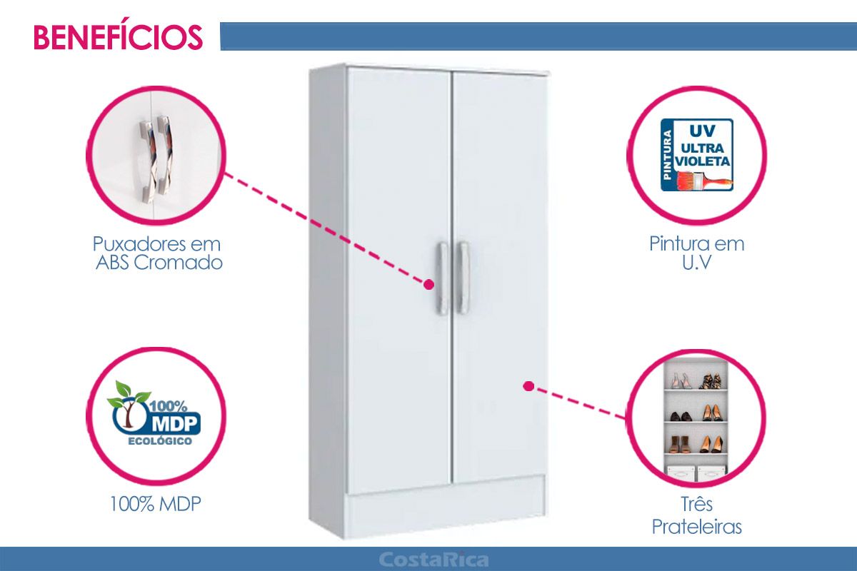 Armário Multiuso Lavanderia Zafira B14 c/2 Portas Henn