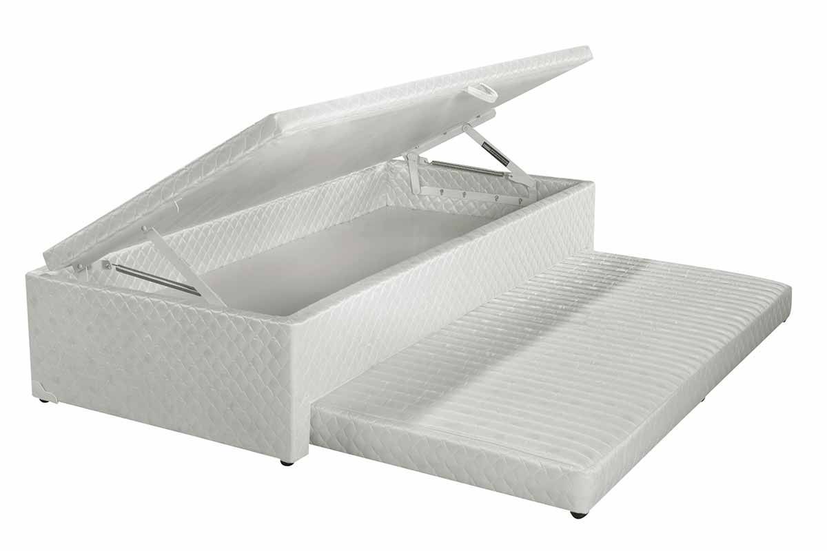 Cama Box Baú c/Auxiliar Herval MH1444 WhiteSolteirao - 96x203x42