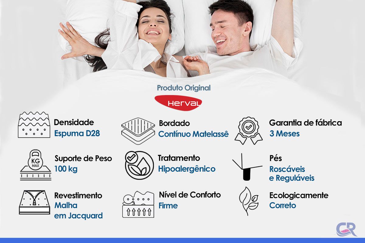 Cama Box Baú c/Auxiliar Herval MH1444 White