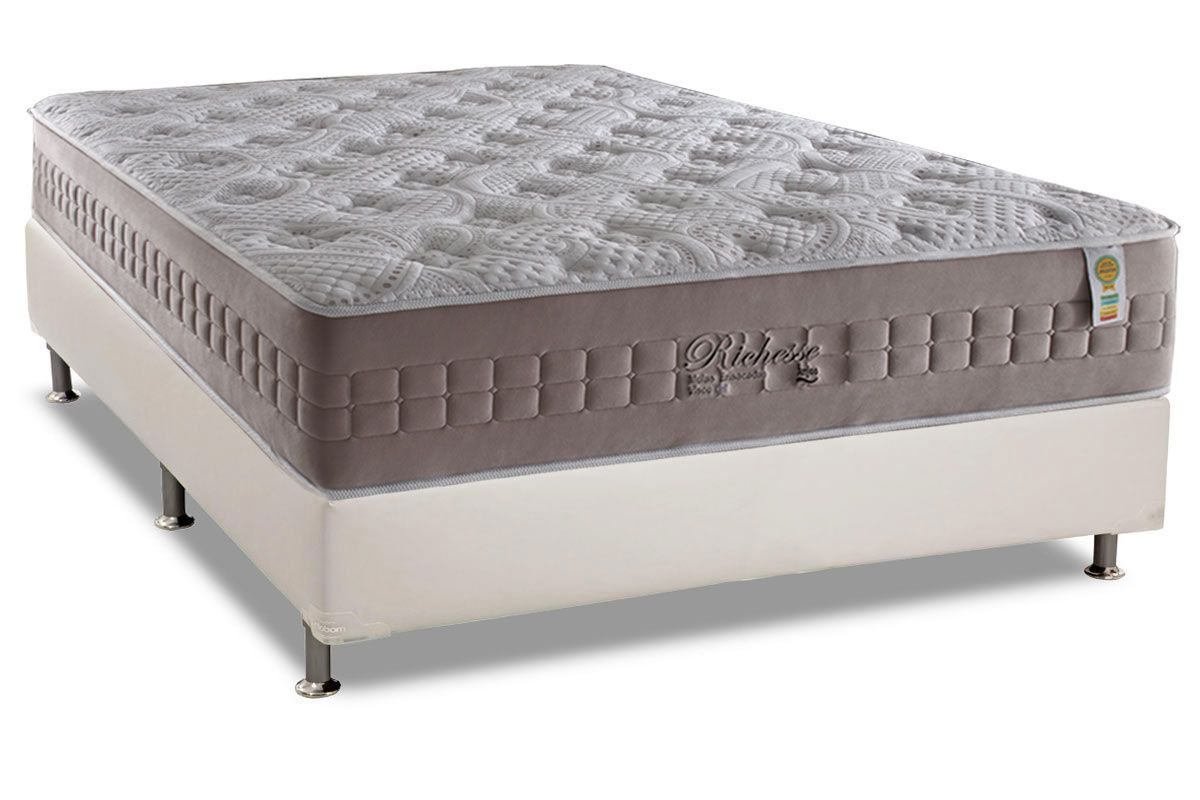 Cama Box CRC +Colchão Molas Richesse Anjos