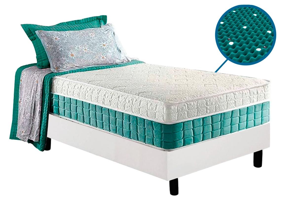 Cama Box CRC +Colchão Magnético Confort Anjos