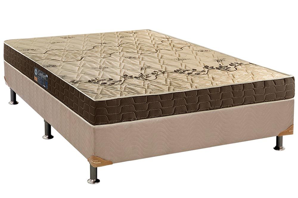 Cama Box CRC +Colchão Espuma D28 Confort Anjos