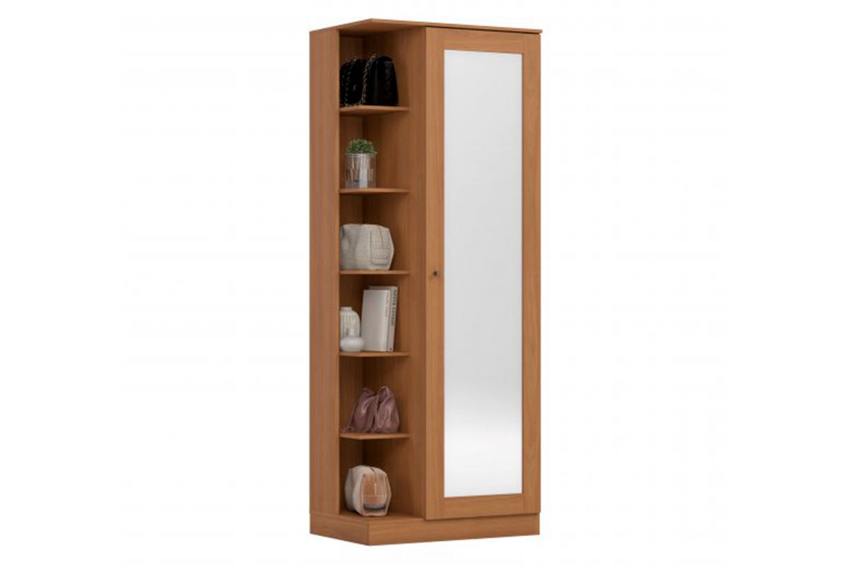Armário Sapateira Quarto Duetto 1Porta c/Espelho HennCinamomo Armário Sapateira Quarto Duetto 1Porta c/Espelho HennCinamomo