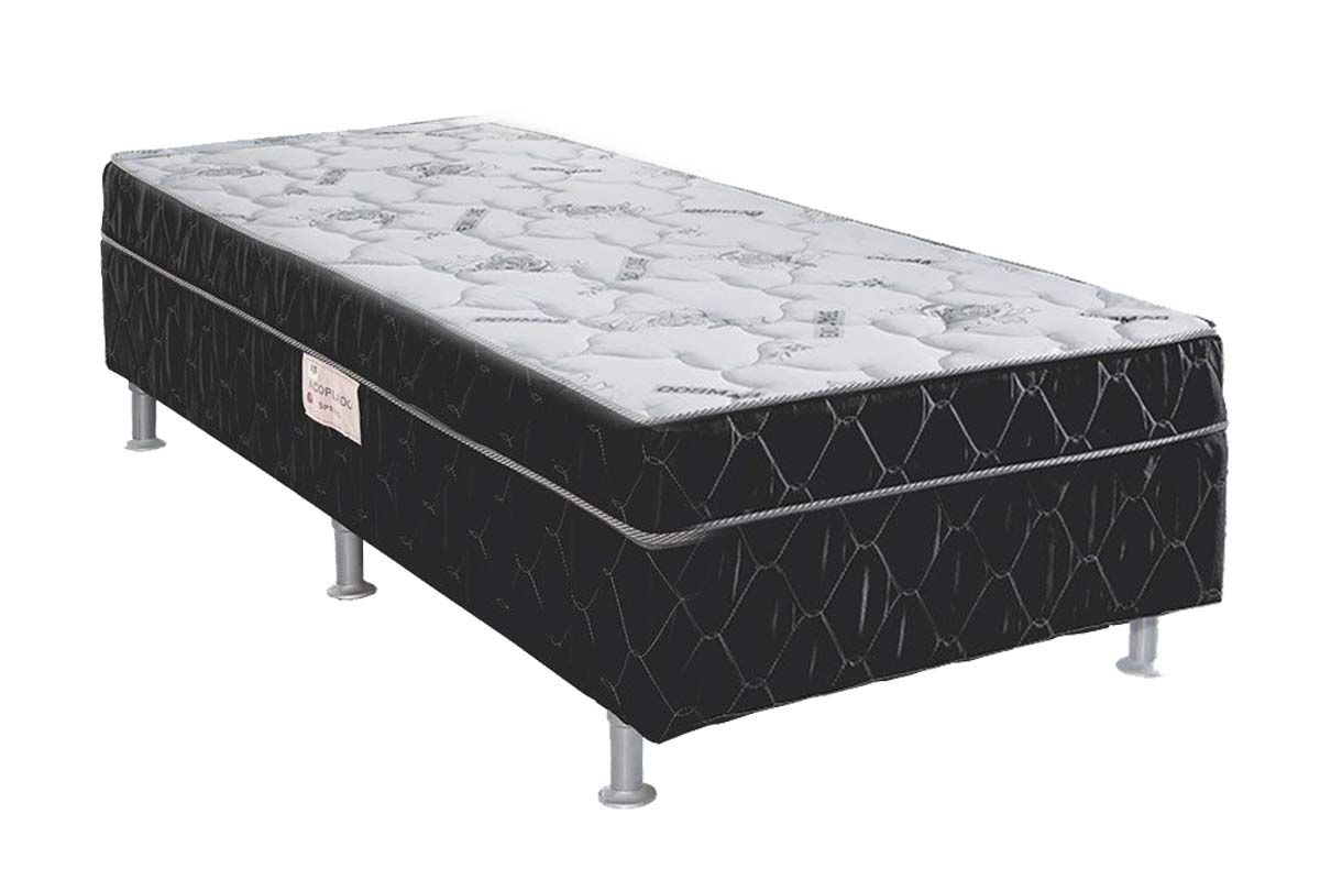 Cama Box Conjugado c/Colchão Springs Black ProbelSolteiro - 88x188x41 Cama Box Conjugado c/Colchão Springs Black ProbelSolteiro - 88x188x41