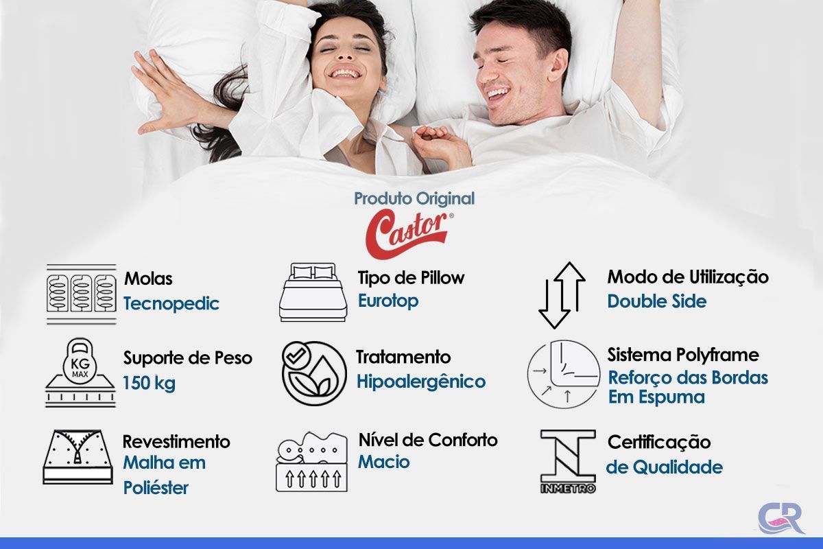 Colchão Molas Tecnopedic Castor S Star Air