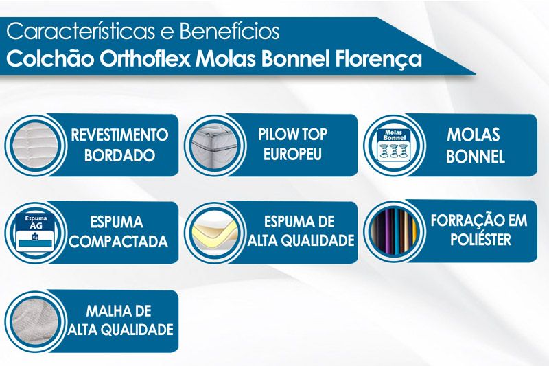 Colchão Molas Bonnel Orthoflex Florença Colchão Molas Bonnel Orthoflex Florença